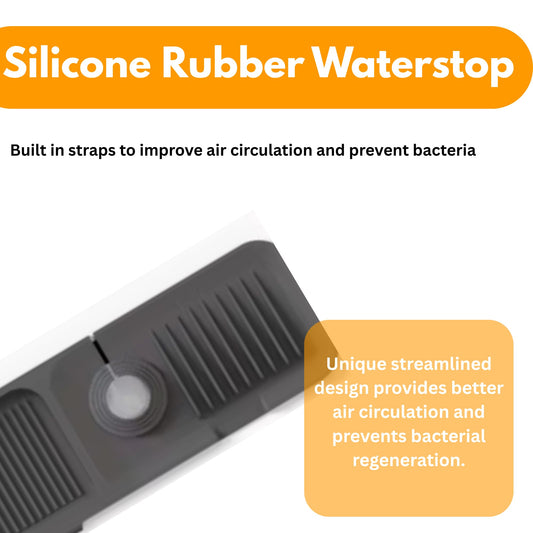 SILLINEX Silicone Draining Mat, Silicone Splash Catch Mat Non-Slip Sink Mat, Sloped & Heat Resistant Folding Sink Mat for Kitchen Counter, Sink (Black)