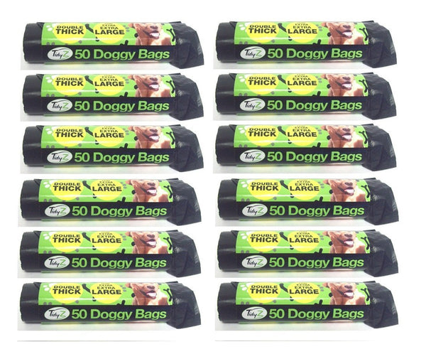 TidyZ Black Doggy Waste Bags Dog  (Pack of 12 - 600)